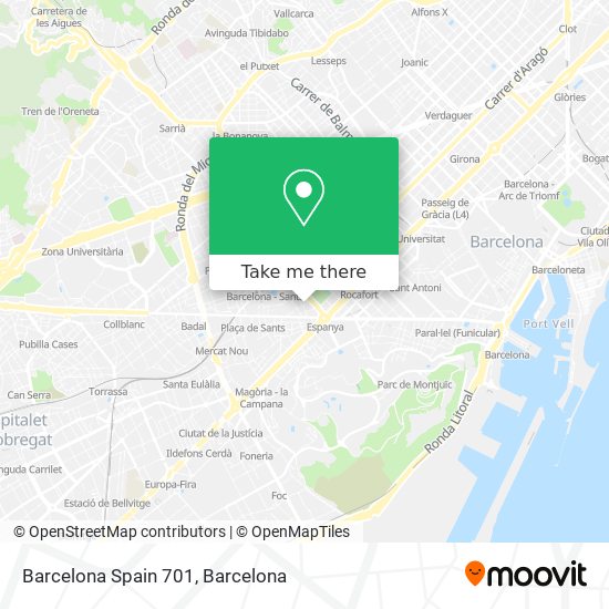 Barcelona Spain 701 map