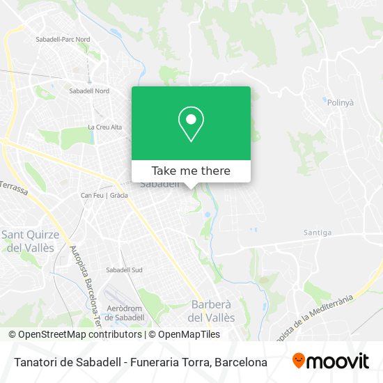 Tanatori de Sabadell - Funeraria Torra map