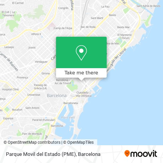 mapa Parque Movil del Estado (PME)