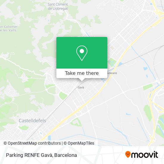 Parking RENFE Gavà map