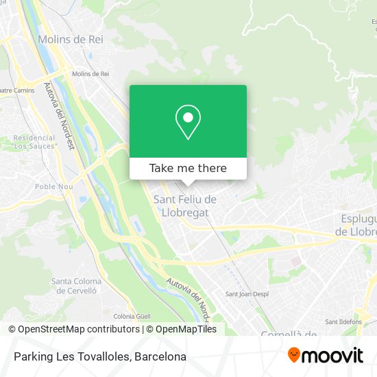 Parking Les Tovalloles map