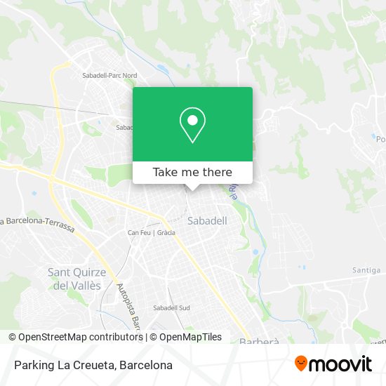 Parking La Creueta map
