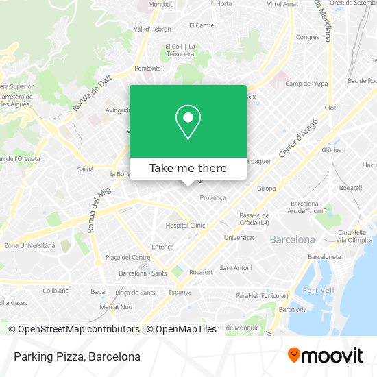 Parking Pizza map