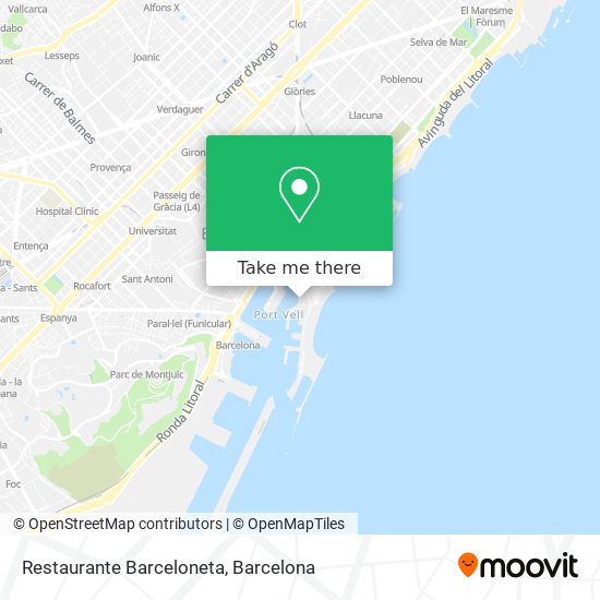 mapa Restaurante Barceloneta