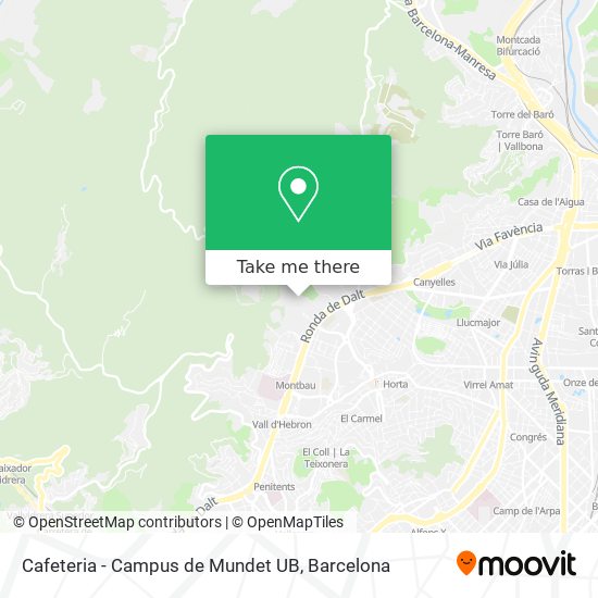 Cafeteria - Campus de Mundet UB map
