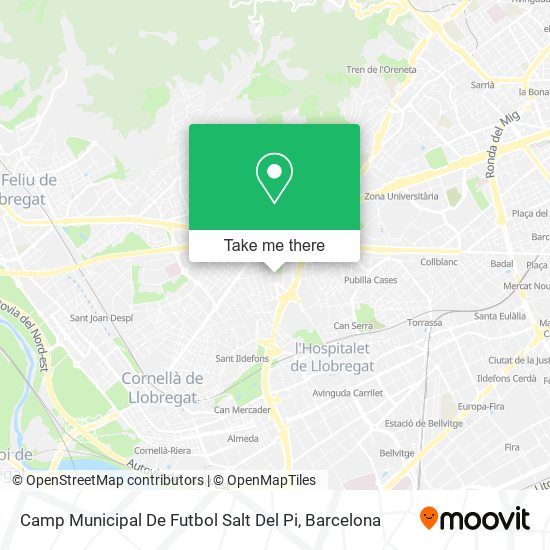 Camp Municipal De Futbol Salt Del Pi map