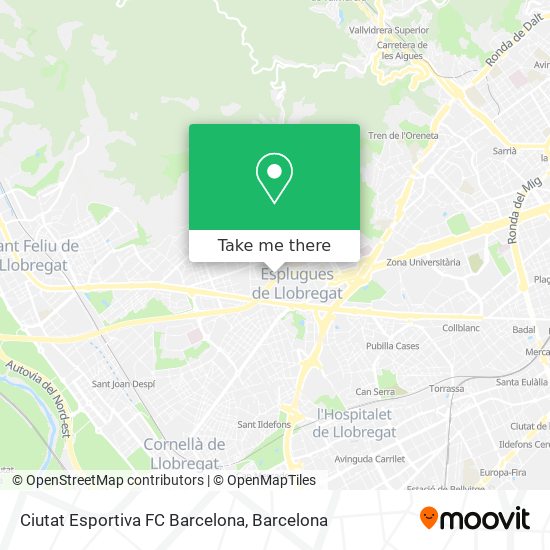 Ciutat Esportiva FC Barcelona map