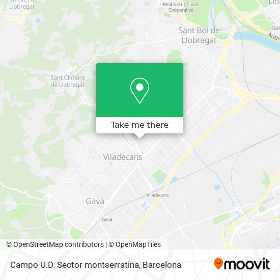 Campo U.D. Sector montserratina map