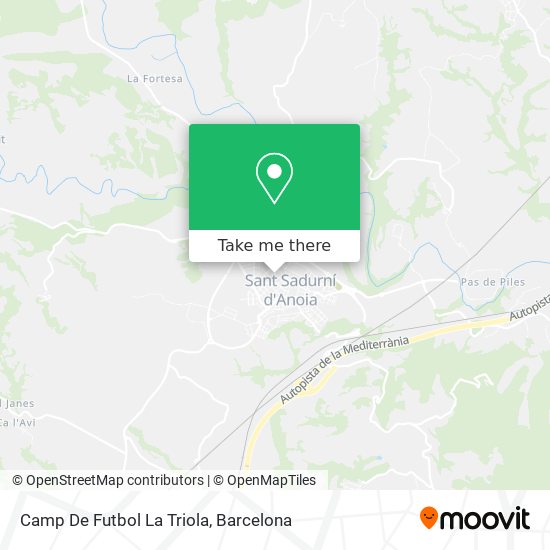 Camp De Futbol La Triola map