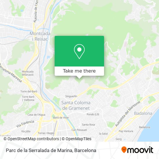 Parc de la Serralada de Marina map