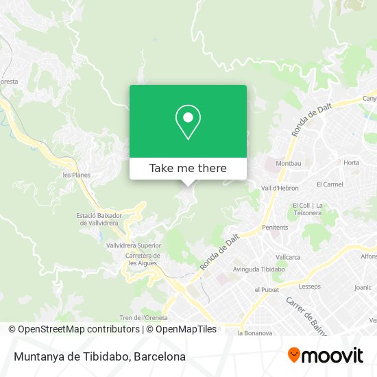 Muntanya de Tibidabo map