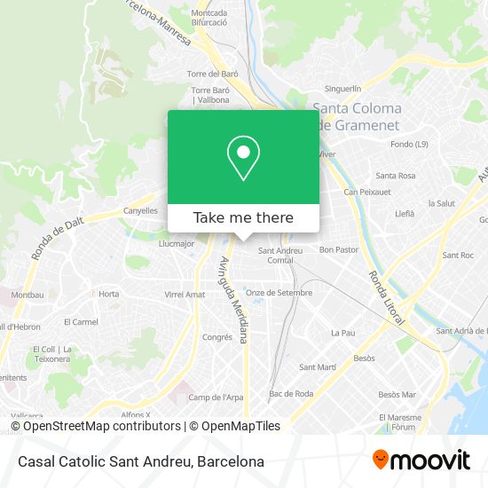 mapa Casal Catolic Sant Andreu