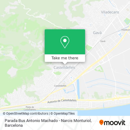 Parada Bus Antonio Machado - Narcis Monturiol map