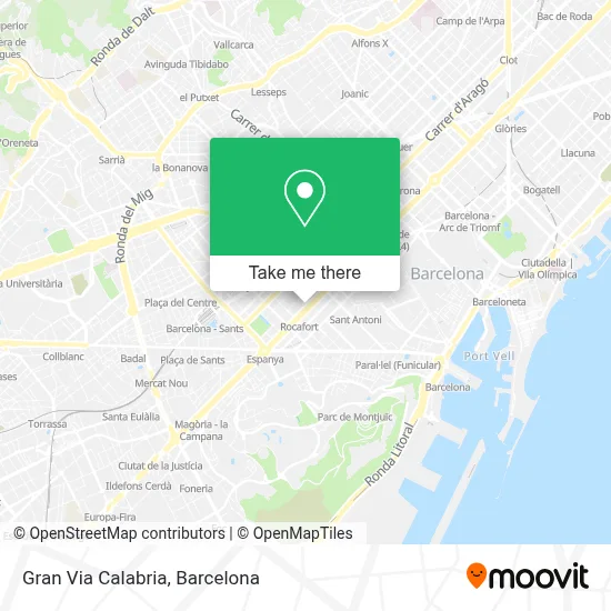 Gran Via Calabria map