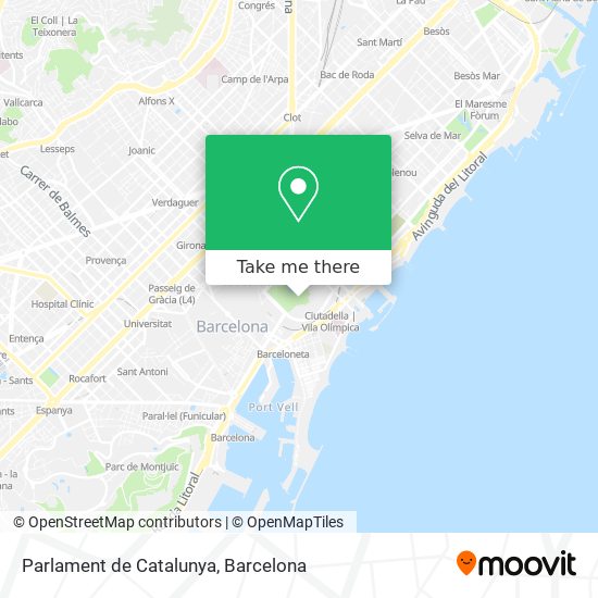 mapa Parlament de Catalunya