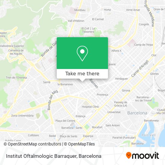 Institut Oftalmologic Barraquer map