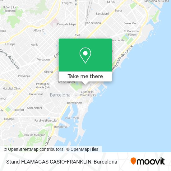 Stand FLAMAGAS CASIO•FRANKLIN map