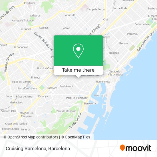 Cruising Barcelona map