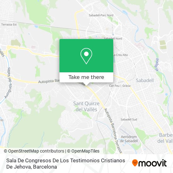 Sala De Congresos De Los Testimonios  Cristianos De Jehova map