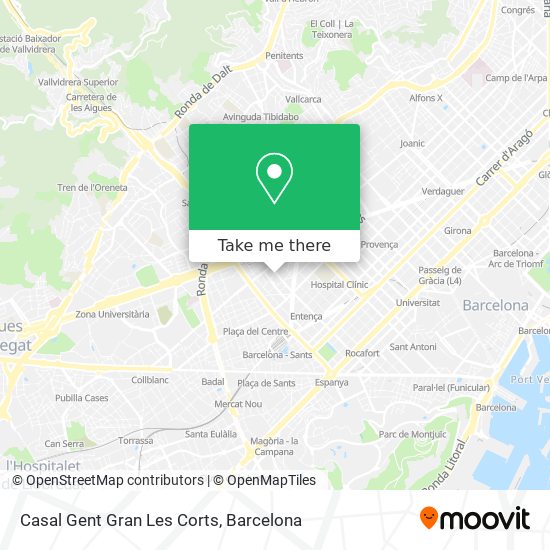 Casal Gent Gran Les Corts map