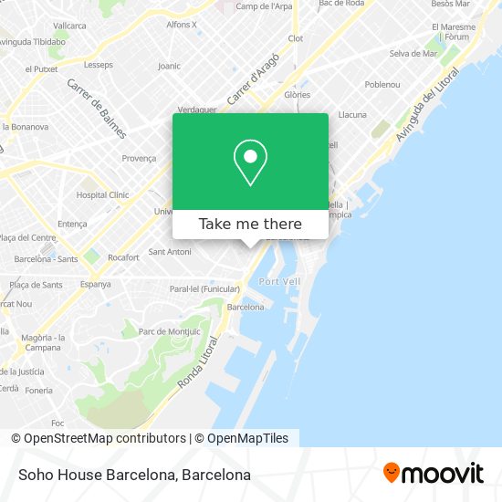 mapa Soho House Barcelona