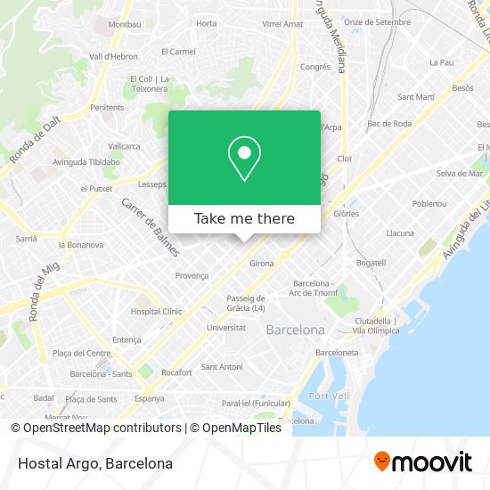 mapa Hostal Argo