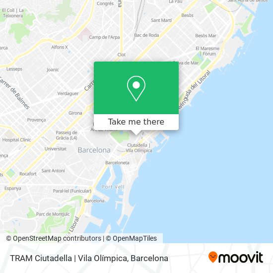 TRAM Ciutadella | Vila Olímpica map