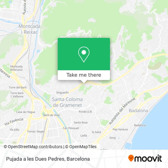 Pujada a les Dues Pedres map