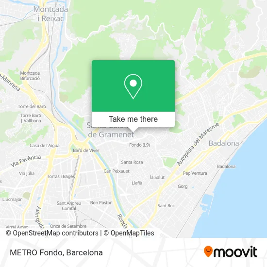 METRO Fondo map