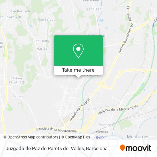 mapa Juzgado de Paz de Parets del Vallès