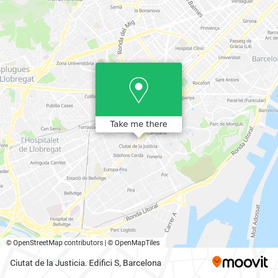 Ciutat de la Justicia. Edifici S map