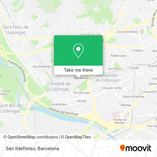 San Ildefonso map