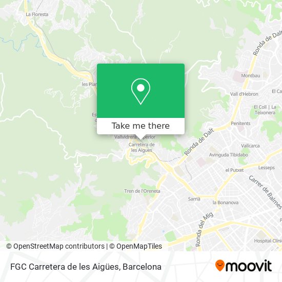 mapa FGC Carretera de les Aigües