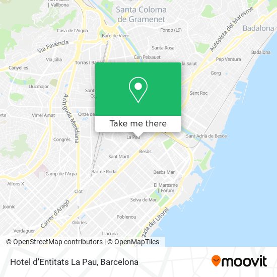 Hotel d'Entitats La Pau map
