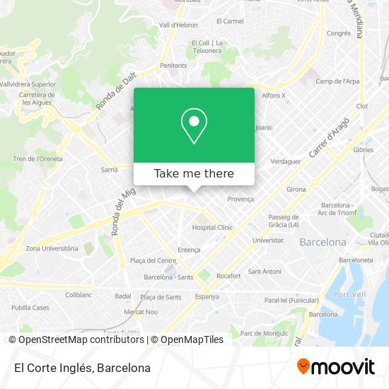 El Corte Inglés map