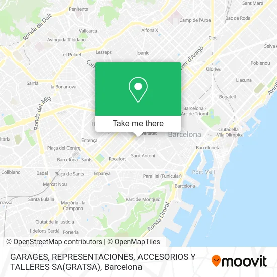 GARAGES, REPRESENTACIONES, ACCESORIOS Y TALLERES SA(GRATSA) map