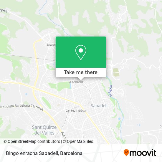 Bingo enracha Sabadell map