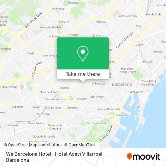We Barcelona Hotel - Hotel Acevi Villarroel map