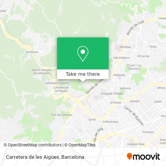 Carretera de les Aigües map