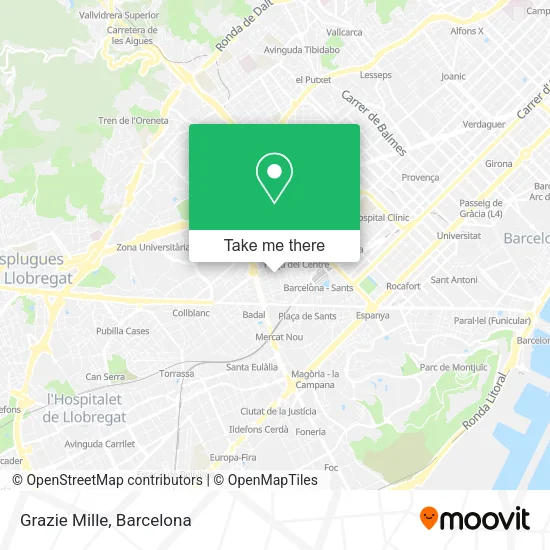 Grazie Mille map