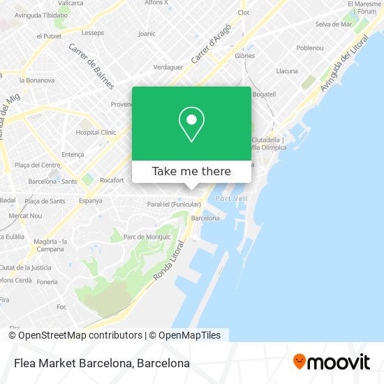 Flea Market Barcelona map