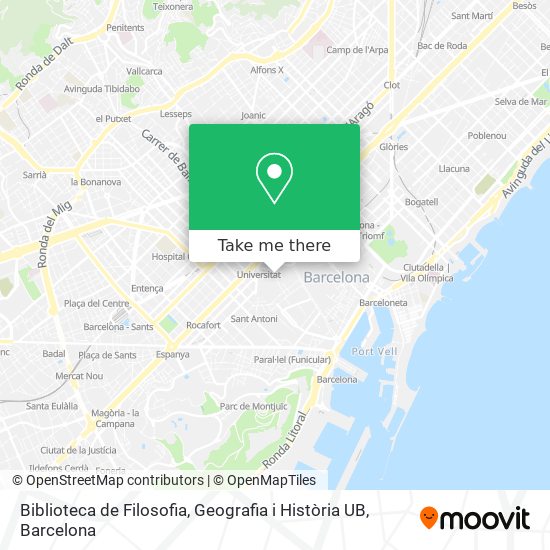 Biblioteca de Filosofia, Geografia i Història UB map
