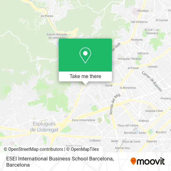 ESEI International Business School Barcelona map