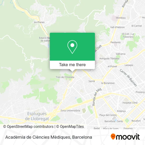 mapa Acadèmia de Ciències Mèdiques