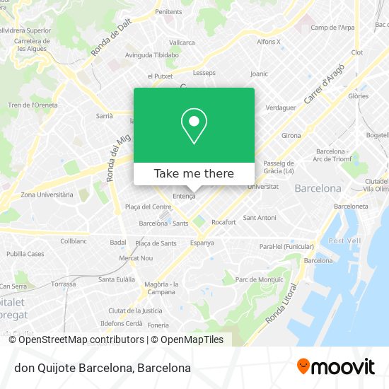 don Quijote Barcelona map