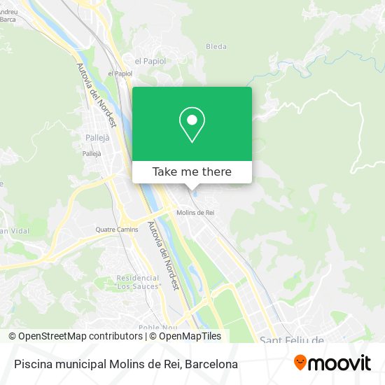 Piscina municipal Molins de Rei map