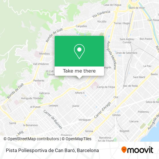 Pista Poliesportiva de Can Baró map