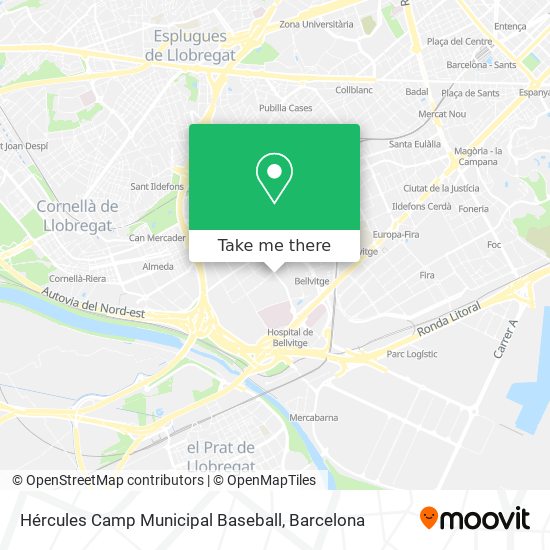 Hércules Camp Municipal Baseball map