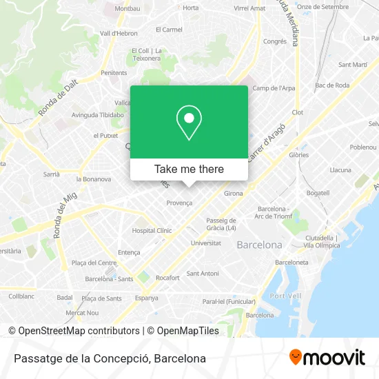 mapa Passatge de la Concepció
