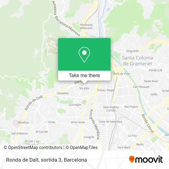 Ronda de Dalt, sortida 3 map